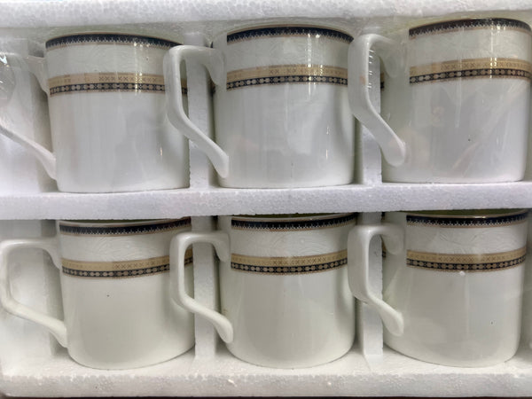 Mark coffee mugs Bone pack of 6