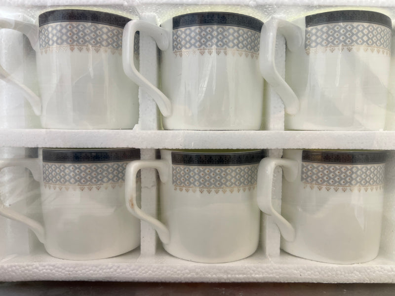 Mark coffee mugs Bone pack of 6