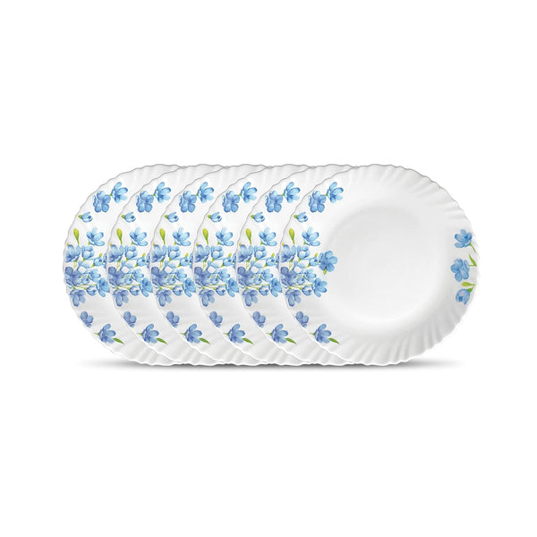 La Opala Aster blue  Dinner plates pack of 6 ( Dinner plates only)
