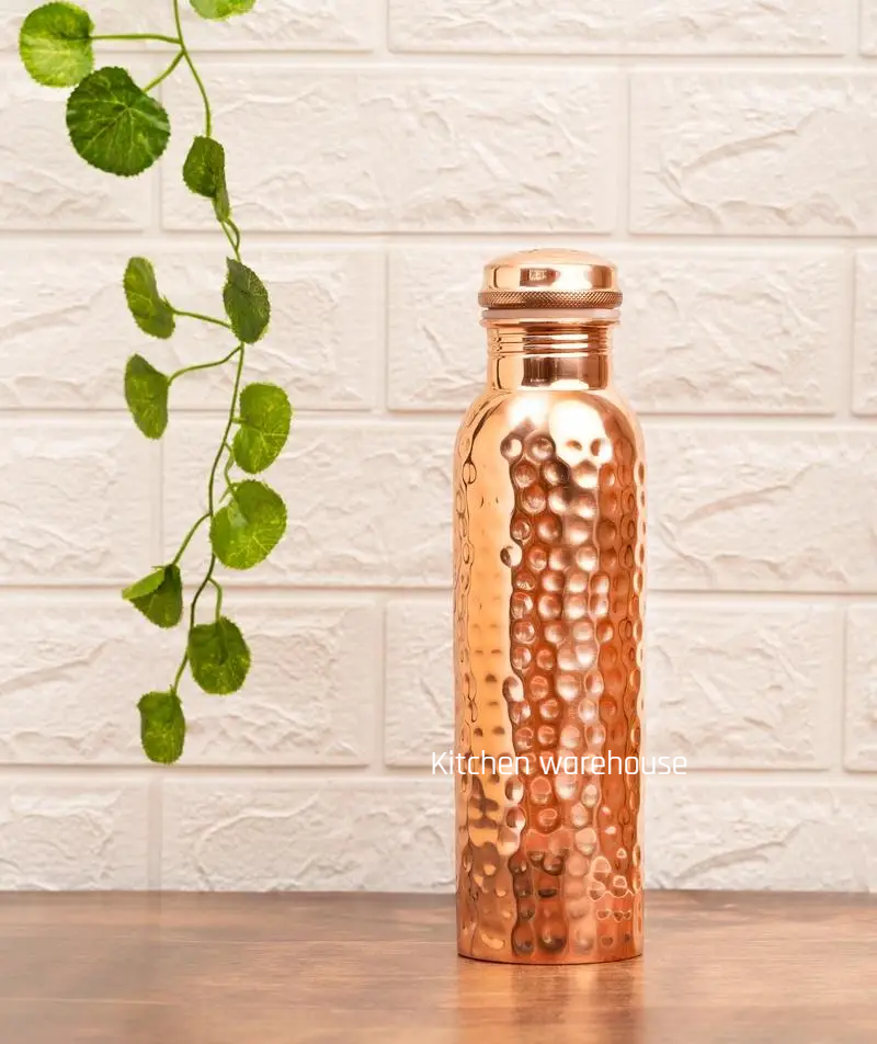 Copper Bottle Hammered 900 ml (Pure original copper) (2 weeks Special)