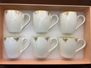 Mark Cup and saucer set of 6 Deco 5056
