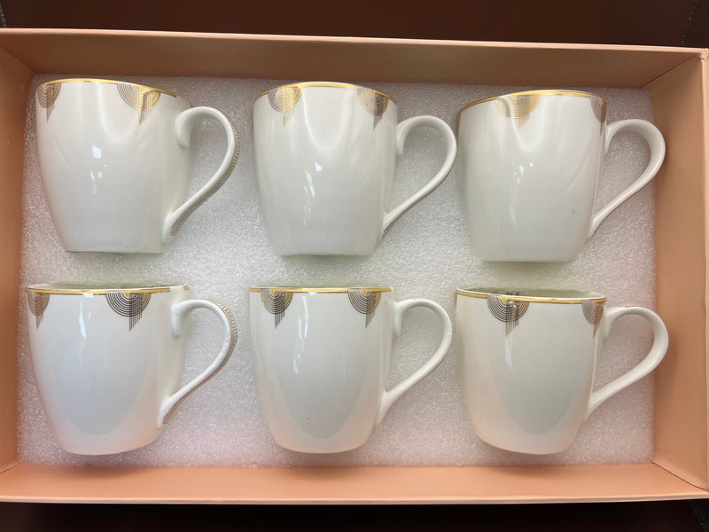 Mark Cup and saucer set of 6 Deco 5056