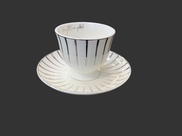 Mark Cup and saucer set of 6 Swrnim deco 5070