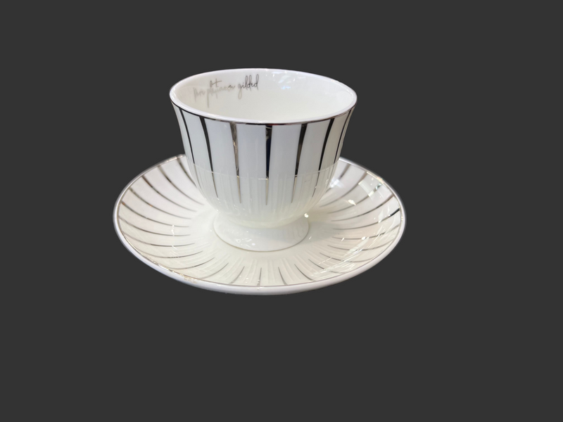 Mark Cup and saucer set of 6 Swrnim deco 5070
