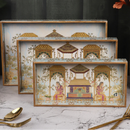 Serving Trays Set of 3 wooden assorted design