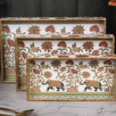 Serving Trays Set of 3 wooden assorted design