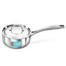 Hawkins Pro 2.5 Litre Sauce Pan, Triply Sauce Pan with Stainless Steel Handle and Stainless Steel Lid, Silver (PSSP25S)