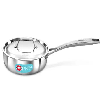 Hawkins Pro 2.5 Litre Sauce Pan, Triply Sauce Pan with Stainless Steel Handle and Stainless Steel Lid, Silver (PSSP25S)