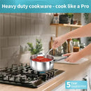 Hawkins Pro 2.5 Litre Sauce Pan, Triply Sauce Pan with Stainless Steel Handle and Stainless Steel Lid, Silver (PSSP25S)