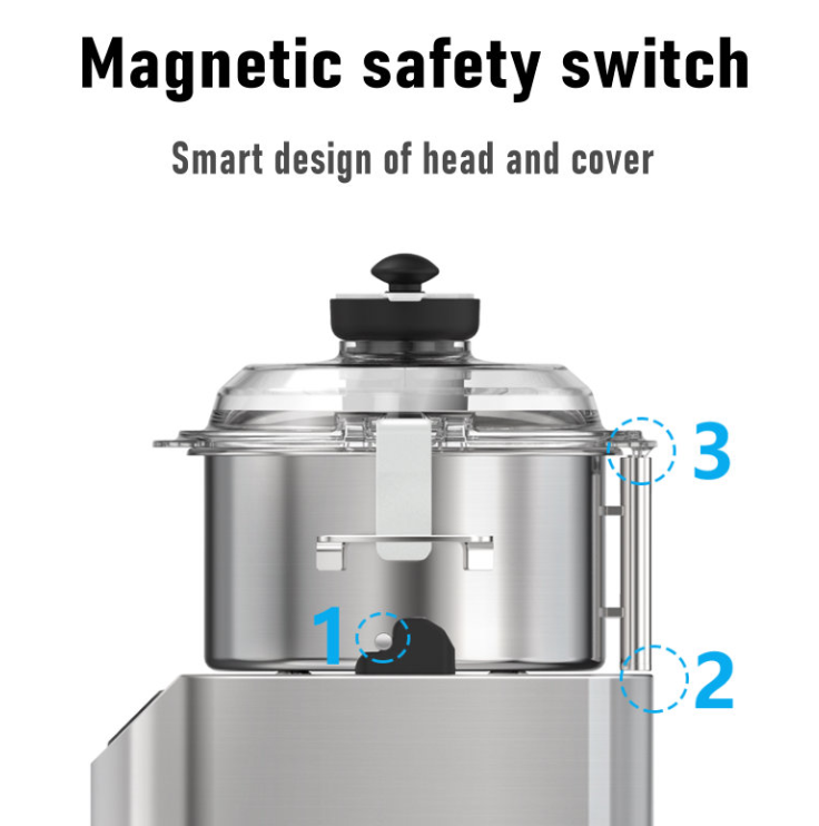 Yasaki Commercial Electric Vegetables and Meat Food Chopper Bowl Cutter Machine 18L 2200W