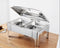 Chafing dish rectangle Hydraulic with flip top 9 Litre double