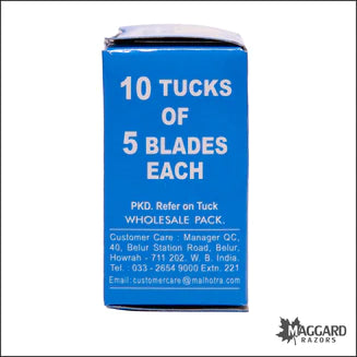 Topaz Stainless Double Edge Safety Razor Blades, 50 blades
