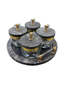 Utility/serving Container Super evoque Set Acralic Containers with Airtight Lid (3 colours)