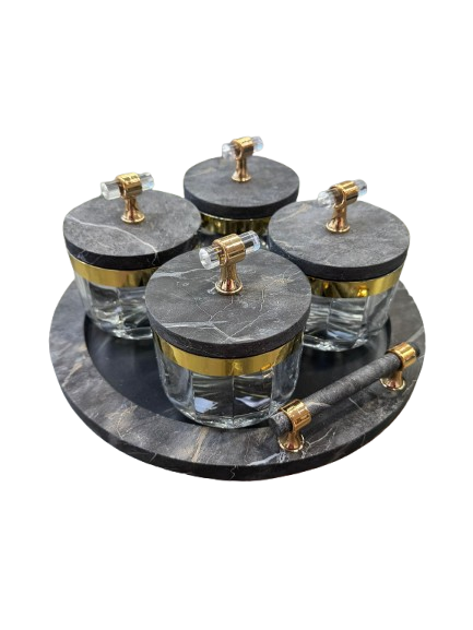 Utility/serving Container Super evoque Set Acralic Containers with Airtight Lid (3 colours)