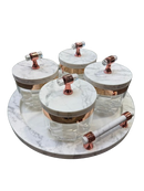 Utility/serving Container Super evoque Set Acralic Containers with Airtight Lid (3 colours)