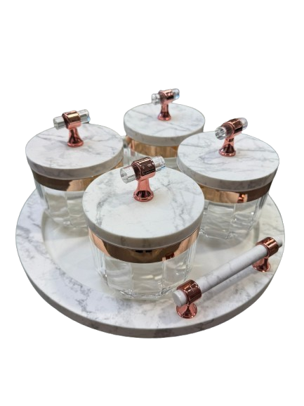 Utility/serving Container Super evoque Set Acralic Containers with Airtight Lid (3 colours)