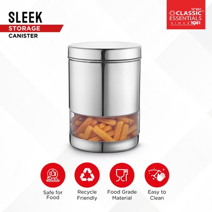 Steel/plastic Storage Container 1000ml (Classic essentials)