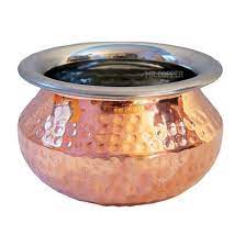 Copper Steel Serving punjabi Handi/bowl 3 sizes