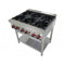 6 Burner ULPG/NG Gas Cooktop Stove Hob - Commercial Kitchen Ranges & Stoves + Stand - Gasmax