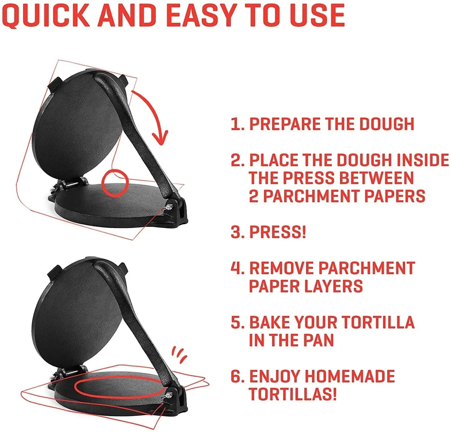 Kitchen Press Chapati/Roti/Puri/ Tortilla press – The Kitchen Warehouse
