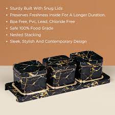 Selvel Polypropylene Utility/serving Container  (Pack of 3 )Italian Square (2 Colour)