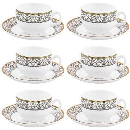 LaOpala Diva Moroccan Gold Tea Cup & Saucers Set of 6 (160ml)