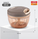 Jaypee Magicord Mini Vegetable Chopper for Kitchen with Stainless Steel Blades, 470ml
