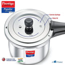 Prestige Popular Stainless Steel Svachh Pressure Cooker, 2,3 Litres, Silver