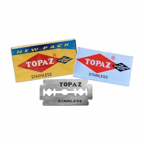 Topaz Stainless Double Edge Safety Razor Blades, 50 blades