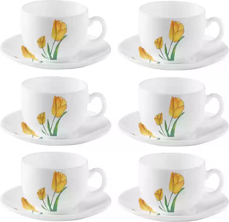 LaOpala Diva Tulip Passion Tea Cup & Saucers Set of 6