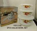 Salad bowl with lid 3 piece set Opelware