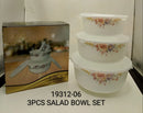 Salad bowl with lid 3 piece set Opelware