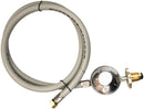 LPG QCC Regulator / Gas Regulator with 1m Hose & 1/4" BSP female threaded nut and 60 degree inverted flare