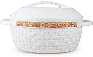 Cello Wicker Casserole Hot Pot 1500mL Ivory/white - The Kitchen Warehouse