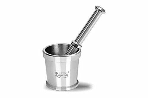 Rajwadi Stainless Steel Khalbatta Mortar And Pestle Khal Dasta (SIZE: 01) - The Kitchen Warehouse