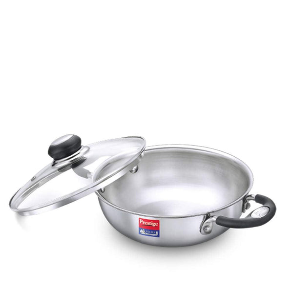 Prestige Tri Ply Splendor Kadai 240mm, 3.1 Litres - The Kitchen Warehouse