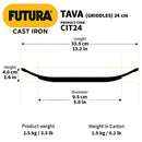 Futura Cast Iron Tava 24cm (CIT24)