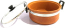 Natural Mud Clay Donga-1Pc, with Handle and Glass Lid Terracotta Clay Pot