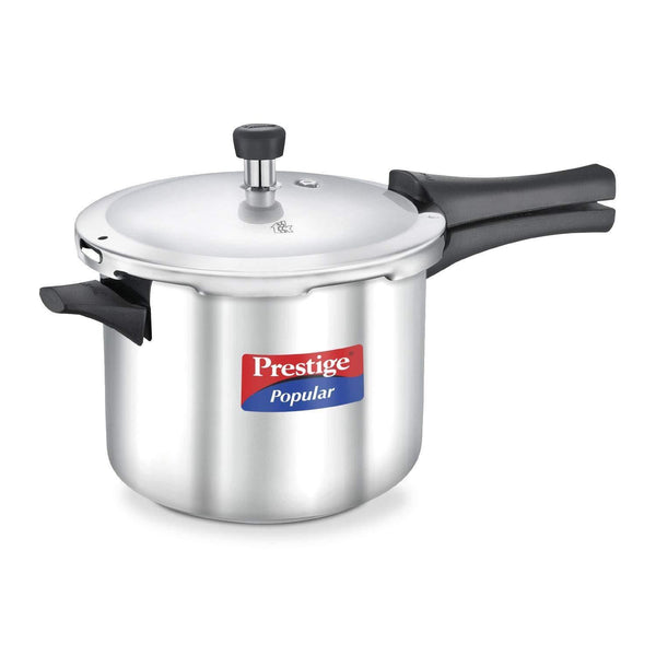 Prestige Popular Induction Base Stainless Steel Pressure Cooker, 5 Litres, Silver - The Kitchen Warehouse