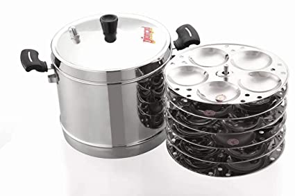 Stainless Steel Idli Cooker 16 and 24 idli , Silver