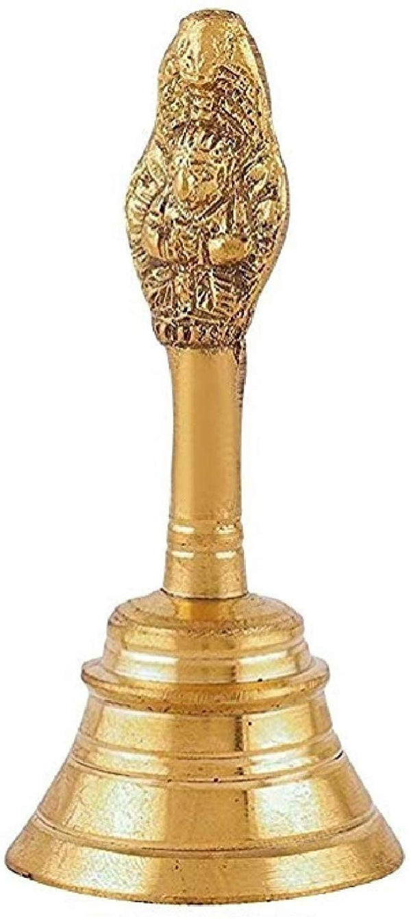 Brass Pooja Puja Bell Ghanti, for Puja Purpose, Made of 100% Solid Brass - The Kitchen Warehouse