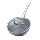 Prestige Stone Series Long Handle Kadai with Glass lid 26 cm 3.1 Litre - The Kitchen Warehouse