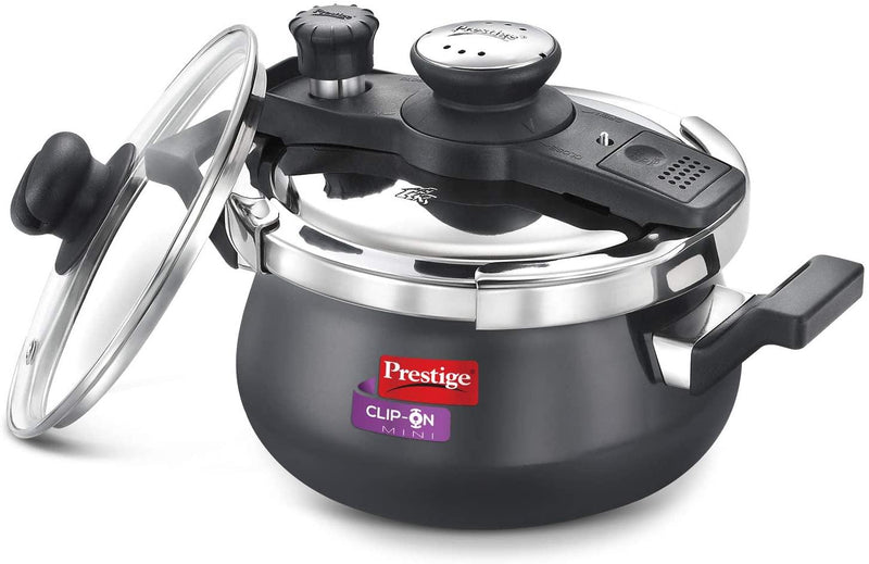 Prestige Svachh clip on Handi pressure cooker 5 liter Black The