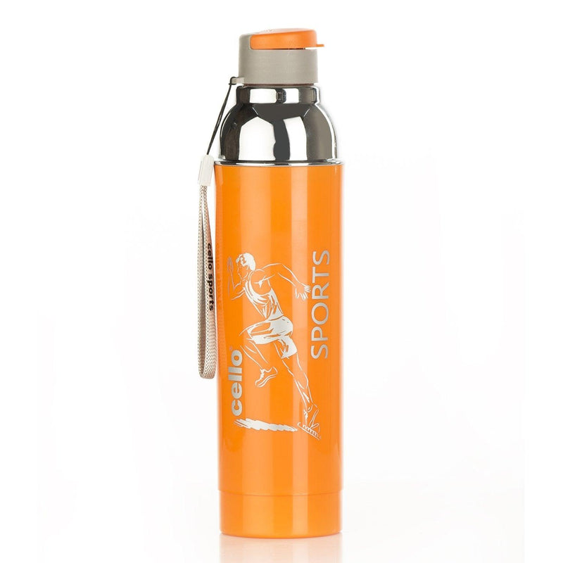 Cello Racer Water Bottle (900 ml)(Orange) - The Kitchen Warehouse