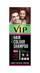 VIP 5 in 1 Hair Colour Shampoo base Hair Color Shampoo, Brown 180ml Brown - The Kitchen Warehouse