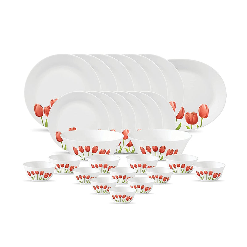 La Opala Tulip Garden Dinner set 27 pc set - The Kitchen Warehouse