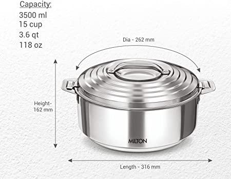 Milton Galaxia 3500 Insulated Stainless Steel Casserole - The Kitchen Warehouse