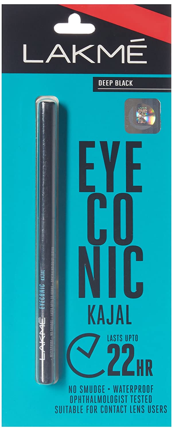 Lakmé Eyeconic Kajal, Deep Black, 0.35g - The Kitchen Warehouse