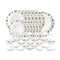 La Opala, Novo Collection, Opal Glass Dinner Set 35 pcs, Petite Roses, White - The Kitchen Warehouse