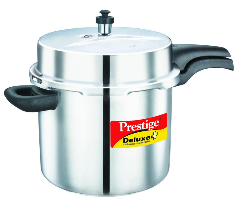 Prestige Deluxe Plus Induction Base Aluminum Pressure Cooker, 10 litres - The Kitchen Warehouse